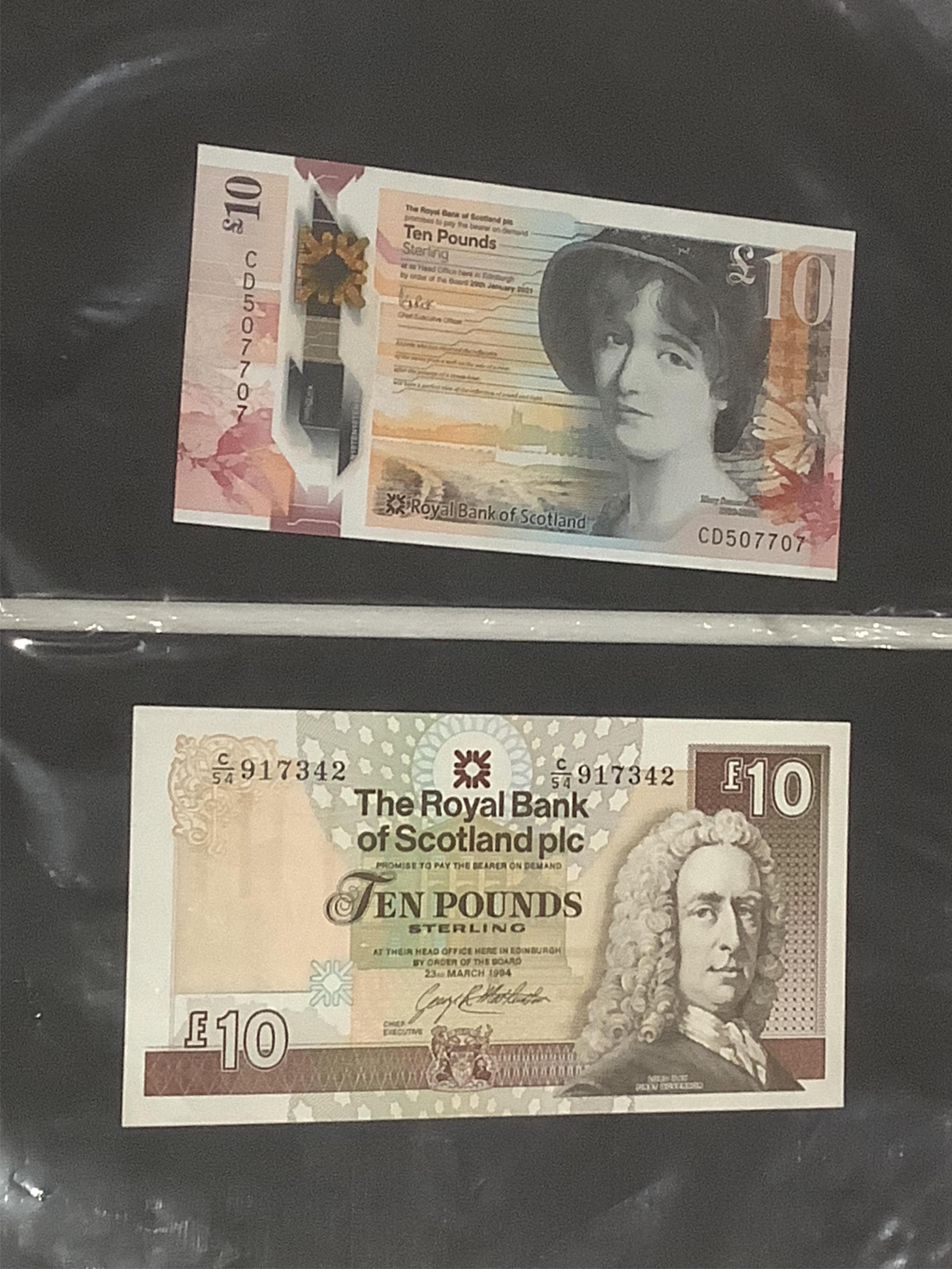 Twenty assorted ERII Royal Bank of Scotland banknotes